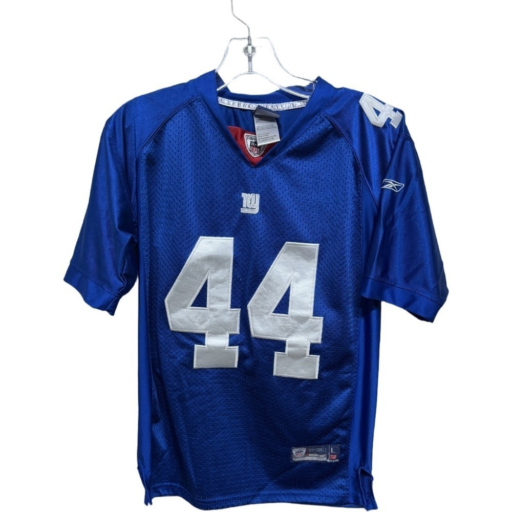 Reebok NFL NY Giants Blue Stitched Jersey Ahmad Bradshaw 44 Kids L (14-16)